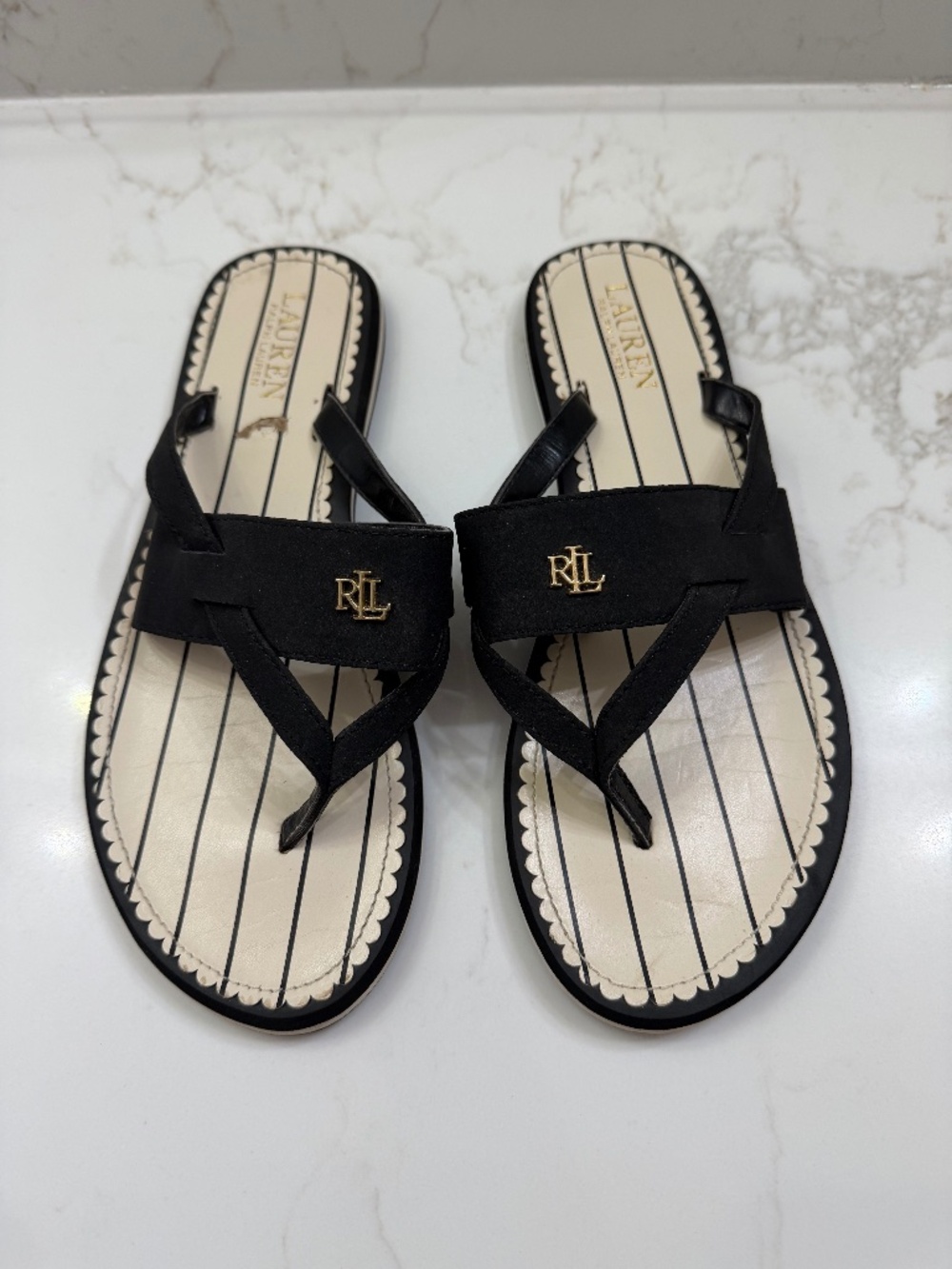 Lauren Ralph Lauren Rosalind Women's Sandals, Black Sz 7(40.5)